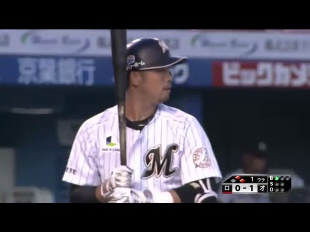 【1回裏】上空で何が起きた!? マリーンズ・清田逆転タイムリー3ベース!! 2015/8/6 M-Bs