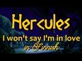 Hercules I Won T Say I M In Love Finnish Subs Trans