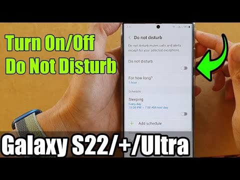 Galaxy S22/S22+/Ultra: How to Turn On/Off Do Not Disturb