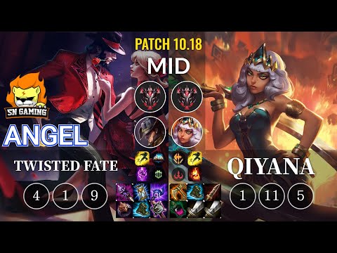SN Angel Twisted Fate vs Qiyana Mid - KR Patch 10.18