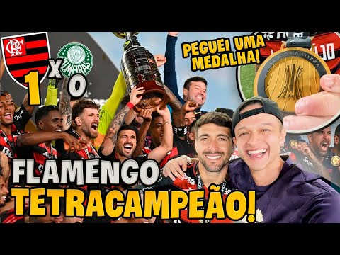 FLAMENGO TETRACAMPEÃO DA LIBERTADORES E EU TAVA DENTRO DO CAMPO! Flamengo x Palmeiras