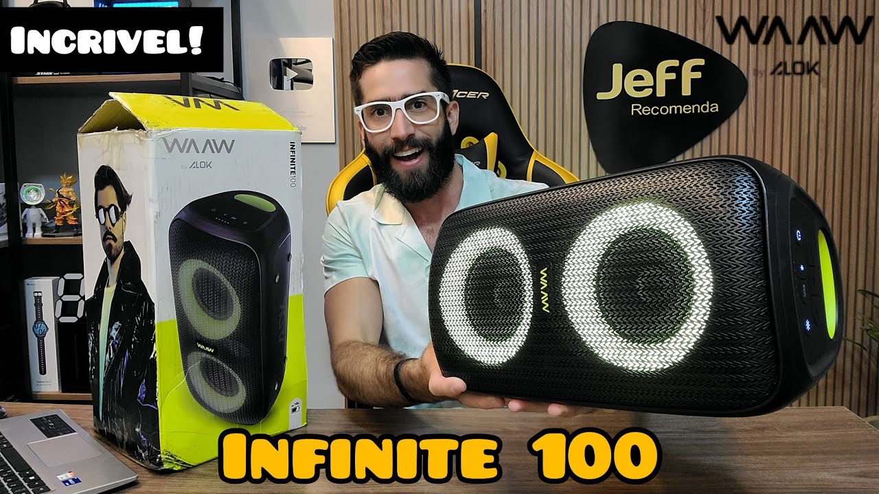 Miniatura da avaliação em vídeo de Caixa de Som WAAW INFINITE 100 Bluetooth Torre