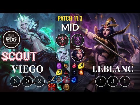 EDG Scout Viego vs LeBlanc Mid - KR Patch 11.3