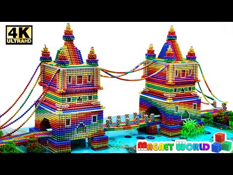 DIY - How To Build Tower Bridge Aquarium From Magnetic Balls (Satisfying) | Magnet World Series 