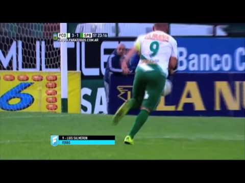 Gol de Salmerón. Ferro 3 - Sp. Belgrano 1. Fecha 37. B Nacional 2015. FPT.