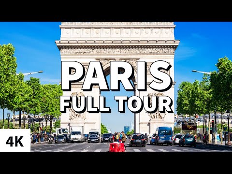 A Tour of Beautiful PARIS, France (4K) Video