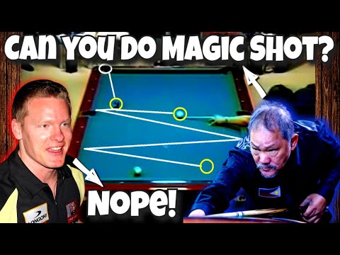 CAN YOU DO MY MAGIC SHOT NIELS FEIJEN REPLIED NOPE TO EFREN REYES at 2001 TOKYO 9-BALL CHAMPIONSHIP