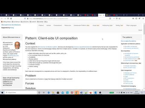 reading Client side UI composition, microservices