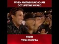 Amitabh Bachchan Getting Lifetime Award From Yash Chopra And Javed Akhtar Amitabh Bachchan