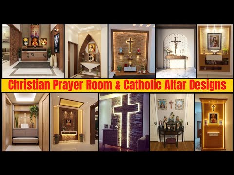 Altar Designs |  Christian Prayer Room Designs |  Roopakoodu Designs | Catholic Altar Designs