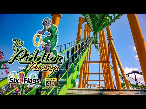 Front row point of view footage of Riddler Revenge