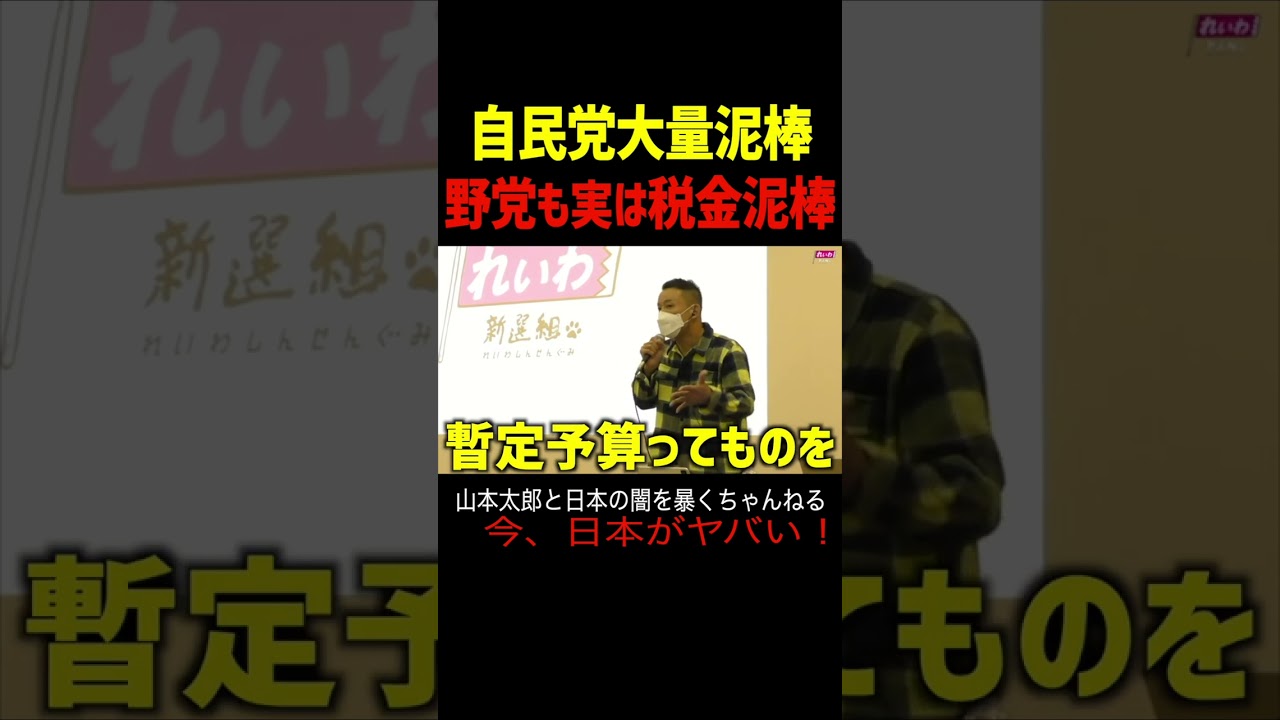 【山本太郎】自民党大量泥棒！野党も実は税金泥棒！？ #山本太郎#政治#short#shorts#れいわ新選組 国会,岸田首相,総理,岸田政権,支持率低迷,政治倫理審査会,辞任,脱税,確定申告,汚職