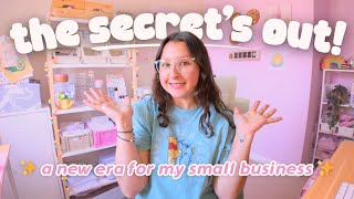 the secret’s out... a new era for my business begins! 🌷✏️ small business studio vlog 📦