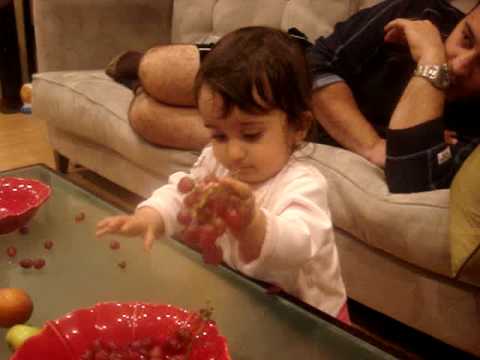 Nairi Eating grapes