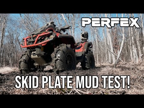 Perfex Skid Plate Mud Review! Will It Drain Or Get Clogged? | Can-Am Outlander Skid Plate Mud Test