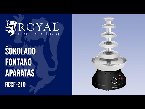 vaizdo įrašas - Šokolado fontano aparatas - 5 lygiai - 4 l