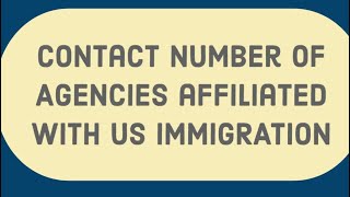 US IMMIGRATION- Contact Numbers of USCIS NVC & Social Security Administration