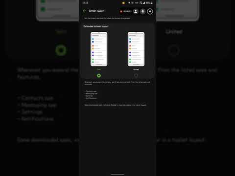LG Rollable option in settings app