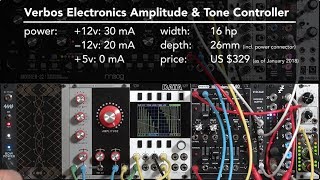 Video thumbnail for Verbos Amplitude & Tone Controller 1/3: Overview; Input Gain & Resonance (LMS EE) by Chris Meyer: Learning Modular + Alias Zone