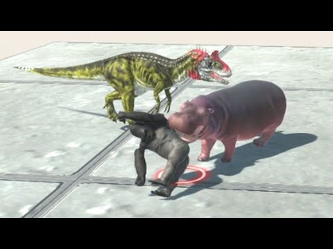 CRYOLOPHOSAURUS & HIPPOPOTAMUS vs EVERY UNIT   Animal Revolt Battle Simulator