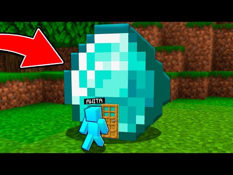 I Made A House On A Diamond In Minecraft!