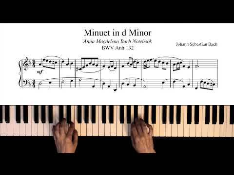 J.S. Bach - Minuet in D minor BWV Anh.132 | Piano sheet