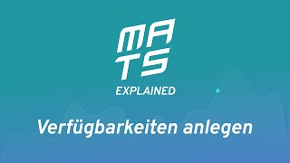 Verfügbarkeiten und Profile anlegen