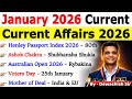 January 2026 Current Affairs Complete Monthly Current Affairs 2026 One Shot Revision Current
