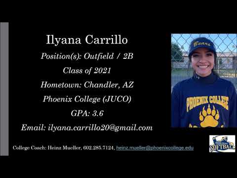 Ilyana Carrillo Softball Skills Video - Outfield 2B Slapper - Class of 2021 JUCO