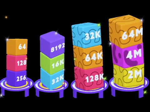MERGE JUMP 2048 - Level Up Happy Cube #gameparkarea #2048 #mergejump2048