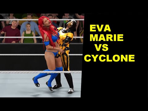 WWE 2K17 Eva Marie vs Cyclone - No Holds Barred
