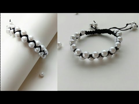 Bracelet/ Friendship bracelets/ How to make bracelets/friendship band/ Crossed bracelet with pearls Video