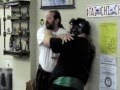 Kansas City Kung Fu Learn Self Defense Series Wall Pin Two Hand Throat Grab