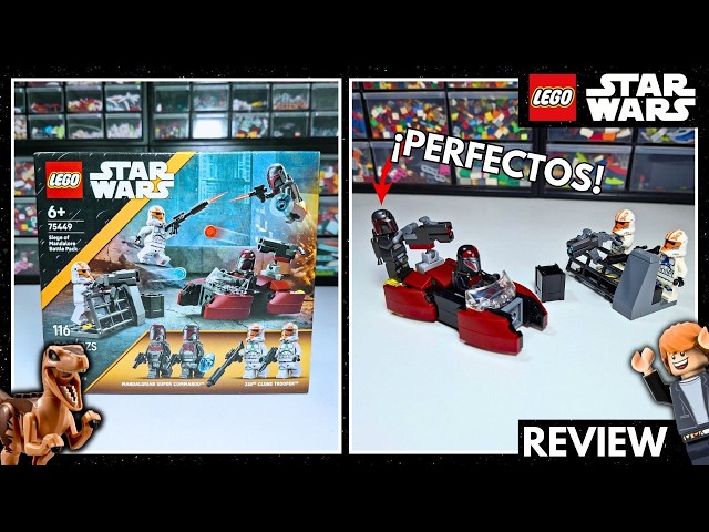 Vídeo relacionado con LEGO Star Wars 75449 Pack de Combate: Asedio de Mandalore - Figuras de Acción Inc. 2 Minifiguras de Mandalorianos y 2 Soldados Clon, Moto Speeder de Juguete y Blásters - Regalo para Niños de 6+ Años