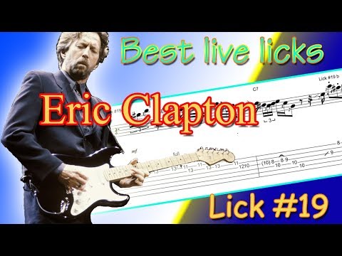 Eric Clapton - best live blues licks #19 (guitar-lesson)