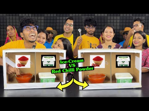Ice Cream vs Red Chilli Powder Eat Funny Challenge Game