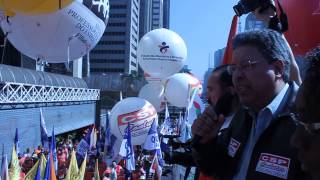 Protesto em frente à Fiesp contra as terceirizações