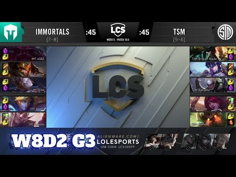 Immortals vs TSM | Week 8 Day 2 S10 LCS Spring 2020 | IMT vs TSM W8D2
