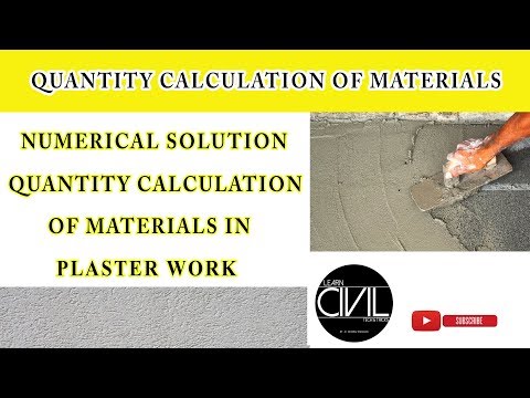 How to Calculate Quantity Of Plaster in Plastering-work | Numerical Solution | QSC - [HINDI]