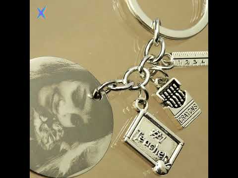 Engraved teacher keyring