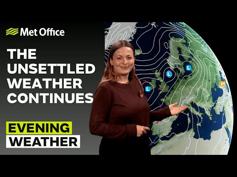 29/10/23 – Heavy, thundery showers in the south – Evening Weather Forecast UK – Met Office Weather