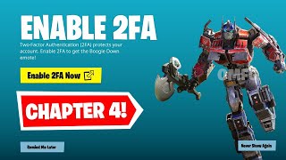 HOW TO ENABLE 2FA ON FORTNITE! (CHAPTER 4 Season 3)