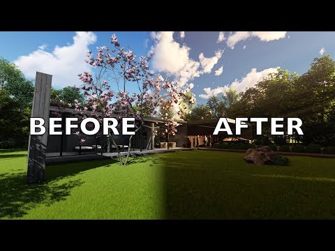 Lumion 8 BEFORE/AFTER Render Tutorial Modern House#10