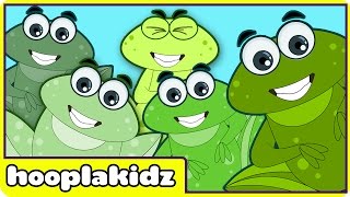 Five Little Speckled Frogs | Nursery Rhymes by HooplaKidz