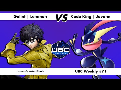 UBC Weekly #71 Losers QFs - Galint | Lemmon (Joker) Vs Code King | Jovann (Greninja) - SSBU