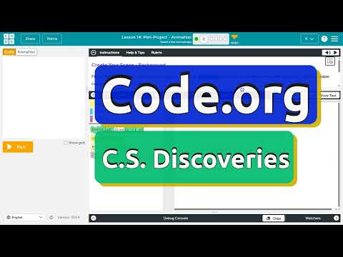 Code.org Lesson 14.2 Mini-Project Animation | Tutorial with Answers | Unit 3 C.S. Discoveries