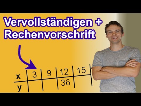 Proportionale Zuordnungen Aufgabe mit Lösung | Tabelle vervollständigen mit Formel erstellen