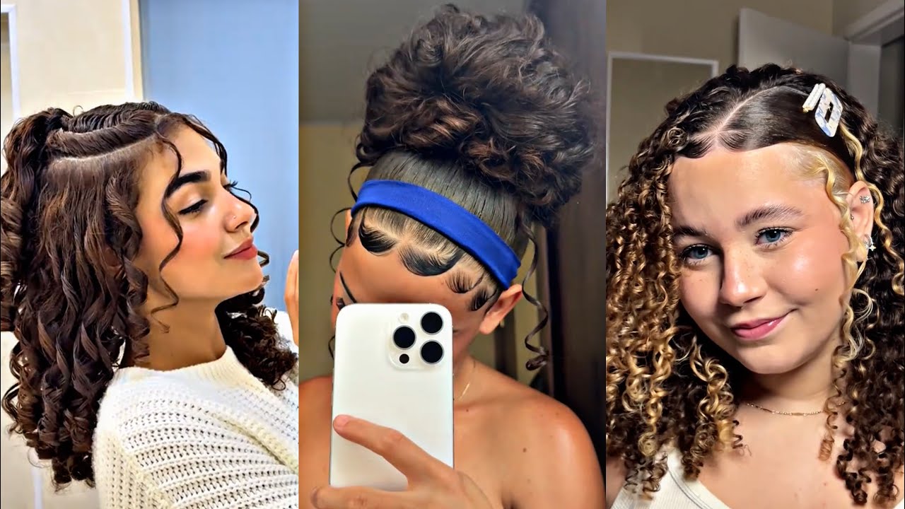 IDEIAS DE PENTEADOS PARA VOLTA AS AULAS📚✏️🌷 | para cabelo cacheado