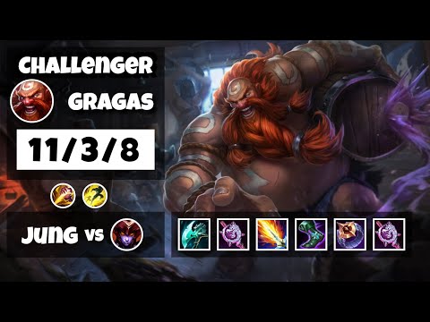 Gragas vs Shyvana BR Challenger JUNGLE (11/3/8) - v11.12