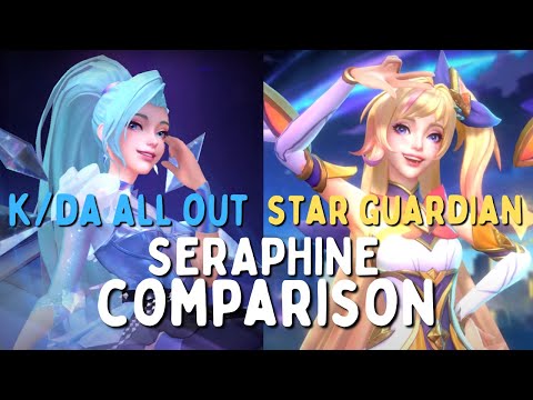 K/DA ALL OUT SERAPHINE VS. STAR GUARDIAN SERAPHINE COMPARISON! WHAT'S DIFFERENT? | Wild Rift